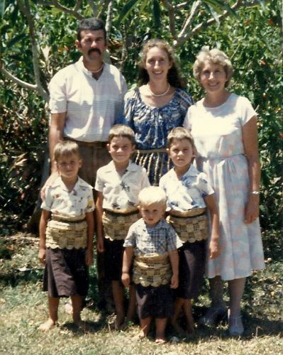 In Tonga 1986 with Morris family