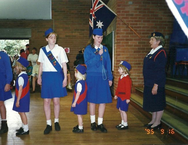 Margaret as Captain of The Girls' Brigade Company 1995
