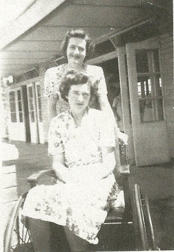 Mrs Pengilly & Mrs Wann at Rehab Hosp 1951